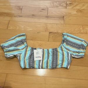 NWT Lemlem for madewell neela pouf bikini top small